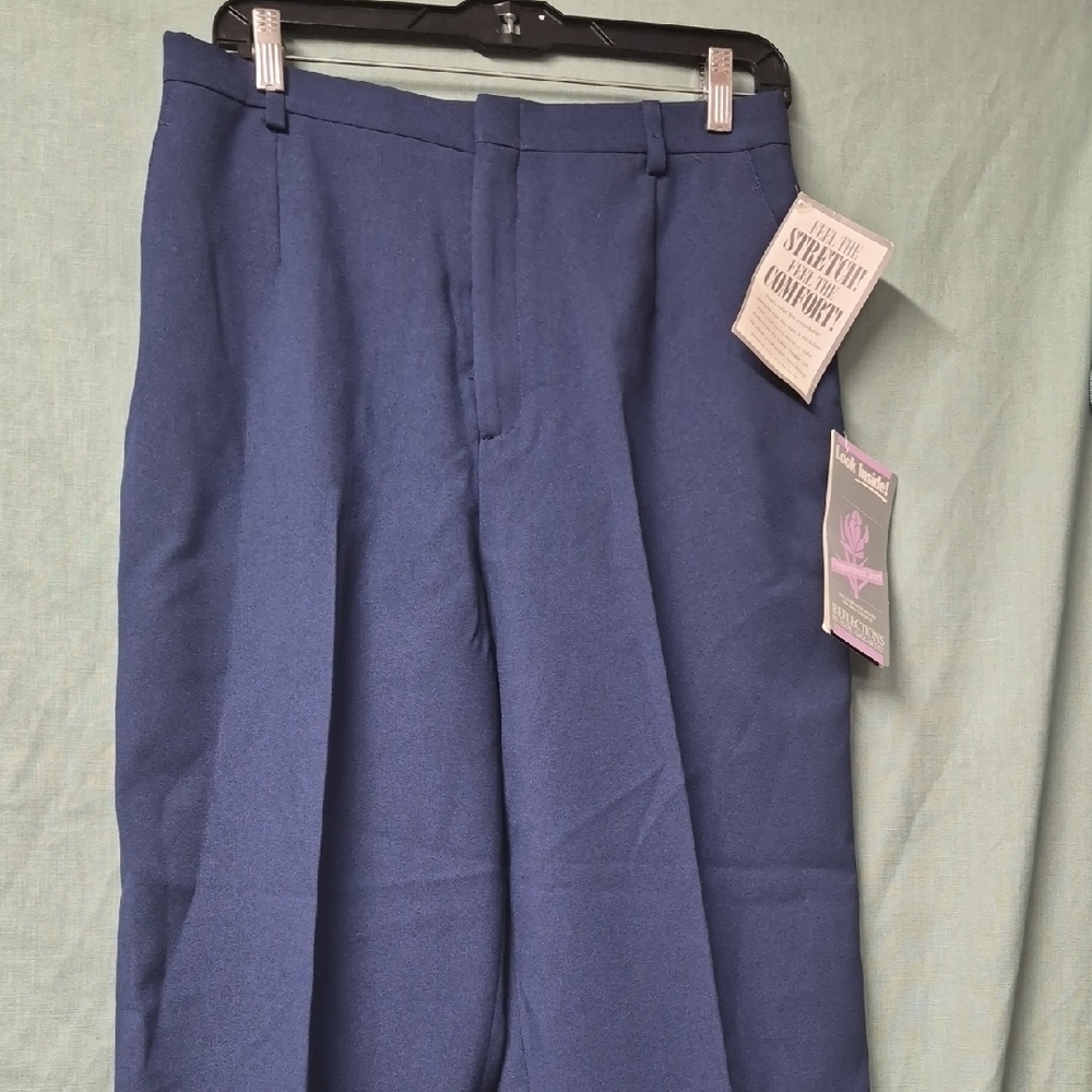 Reflections By Eddie Haggar Stylish Blue Womens Trousers 14